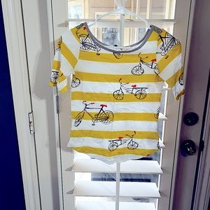 Cutest little Postmark Tee from Anthropologie. Bicycle print and stripes.